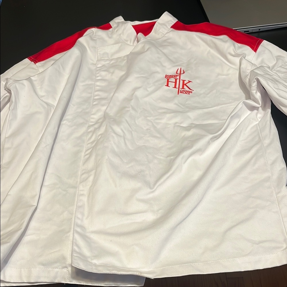 Hell's Kitchen White and Red Chef Jacket